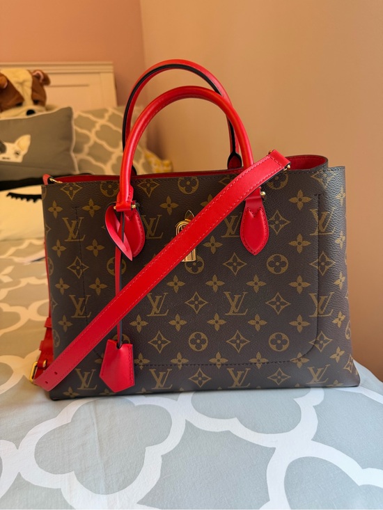 Louis Vuitton Handbags - Louis Vuitton Monogram Satchel with Red Trim